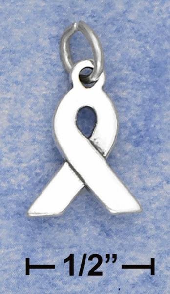 0.925 STERLING SILVER PLAIN RIBBON CHARM