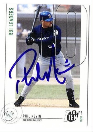 Phil Nevin Authentic Autographed Card - Great Autograph