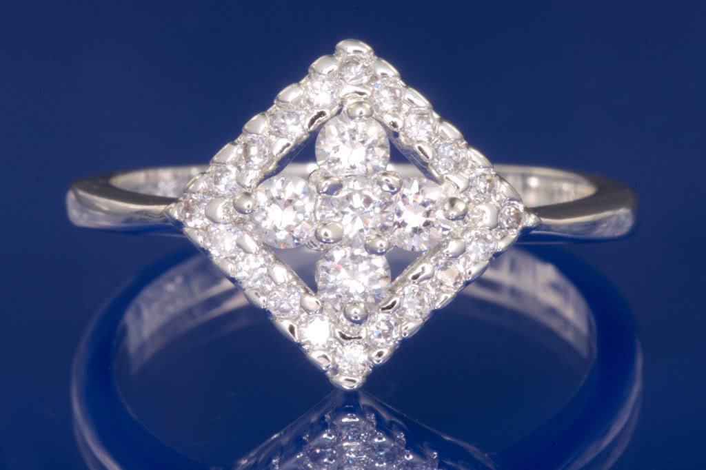 0.70ctw Russian Diamond Engagement Ring Size N