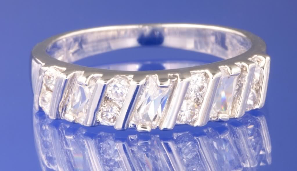 0.56ctw RUSSIAN DIAMOND ENGAGEMENT RING Size K 1/2