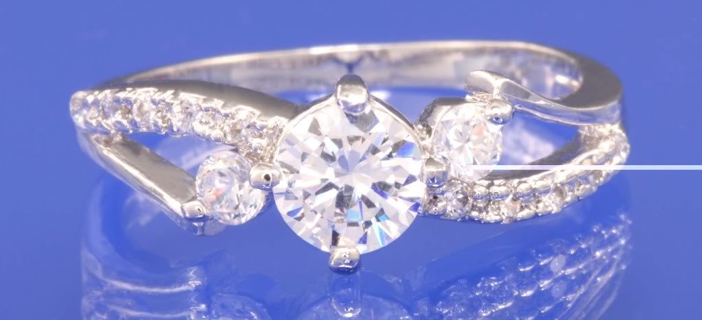 0.80ctw RUSSIAN DIAMOND ENGAGEMENT RING size I 1/2, K1/2 or M