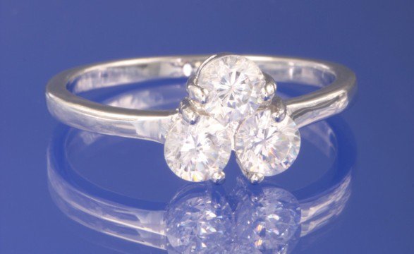 0.75ctw Russian Diamond Engagement Ring Size I1/2, M or O