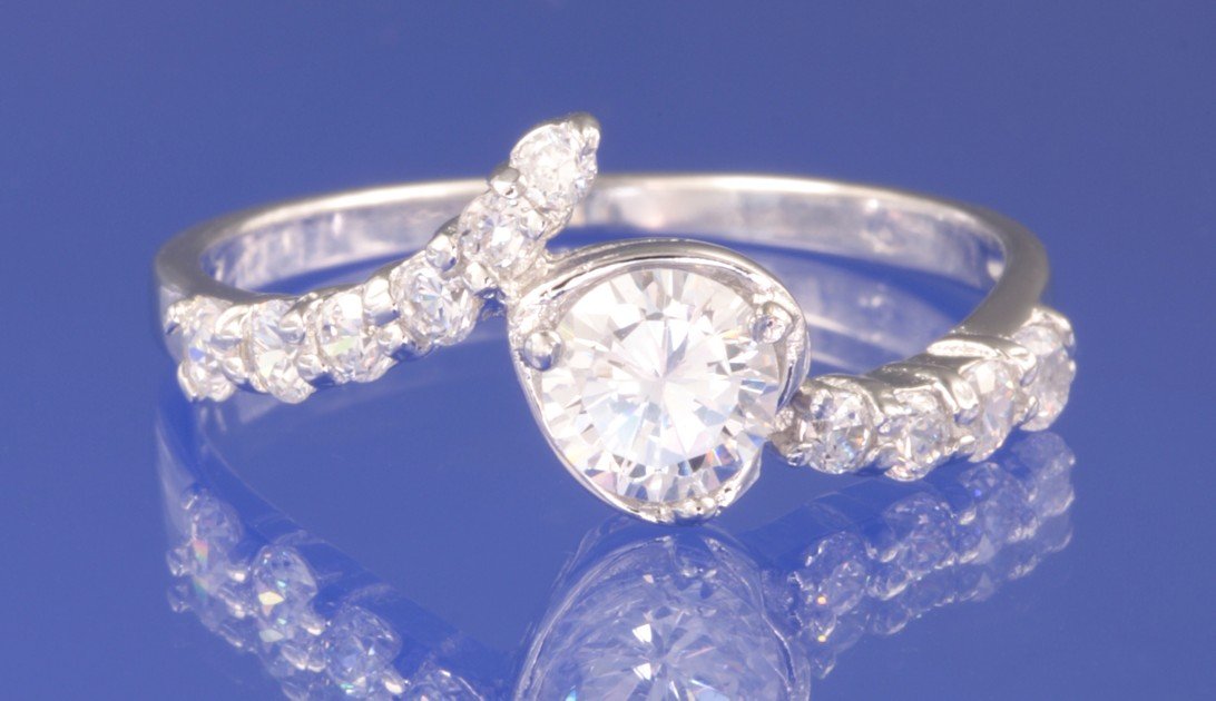 0.74ctw Russian Diamond Engagement Ring Size M or O