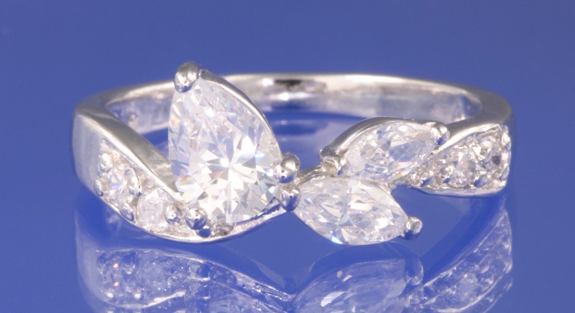 1.2ctw RUSSIAN DIAMOND ENGAGEMENT RING size M,N,O or Q