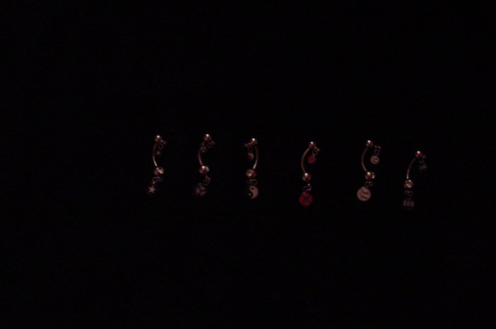 *Brand New* Double Dangle Logo Belly Ring
