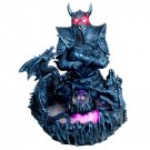 Demon Warrior with LED Light Water Mist Fountain Statue