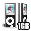 Full Metal Platinum - MP4 Player 1.5 inch LCD 1GB - Black