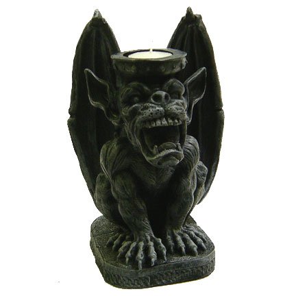 Gorgoyle Candle Holder Statue