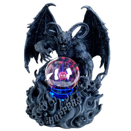 Demon of the Night with Plasma Ball Statue