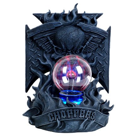 Skull with Plasma Ball Chopper Statue