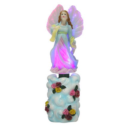 Angel in Pink & Blue Gown Fiber Optic Night Light