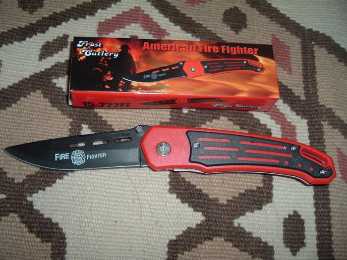 Frost Cutlery Knife American Fire Fighter - 4 1/2"
