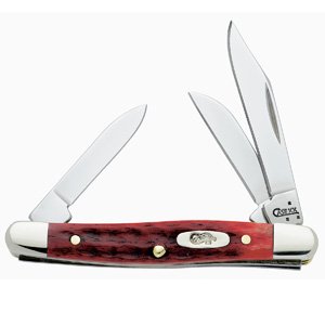 Case Knives Small Stockman, Pocket Worn Old Red Bone, 3 Blades