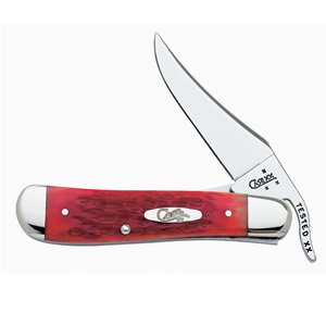 Case Knives RussLock, Dark Red Bone Handle,1 Blade