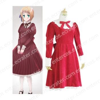 Hetalia Axis Powers Liechtenstein Red Cosplay Costume any size