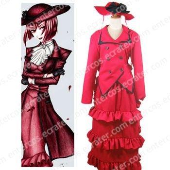 Black Butler Madam Red Angelina Dalles Halloween Cosplay Costume any size
