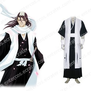 Bleach 6th Division Captain Kuchiki Byakuya Halloween Cosplay Costume any size