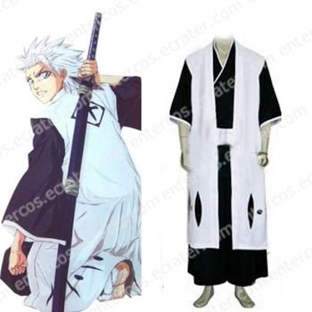 Bleach 10th Division Captain Toushiro Hitsugaya Halloween Cosplay Costume any size