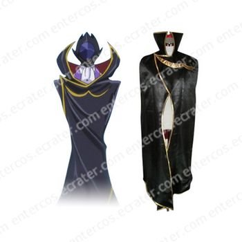 Code Geass Lelouch of the Rebellion Zero Black Knights Cosplay Cloak any size.