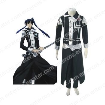 D.Gray-man Kanda Yuu Cosplay Costumes black any size.