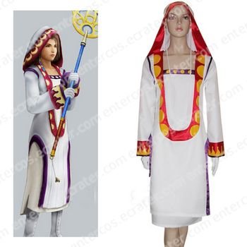 Final Fantasy XII Yuna White Mage Halloween Cosplay Costume any size.