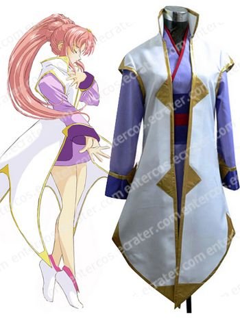 Gundam Seed Lacus Clyne Halloween Cosplay Costume any size.