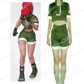 King Of Fighters Leona Cosplay Costume any size