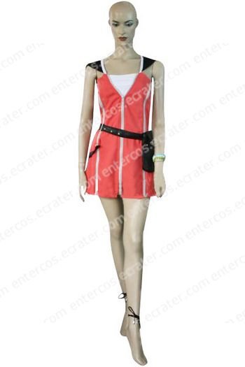 Kingdom Hearts Kairi Red Dress Halloween Cosplay Costume any size
