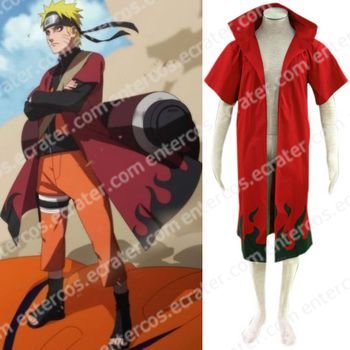 Naruto Uzumaki Naruto Sage Red Cosplay Costume any size