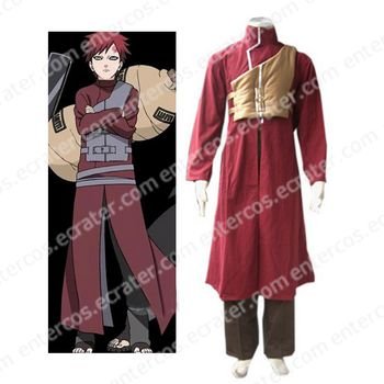 Naruto Shippuden Gaara Red Halloween Cosplay Costume any size