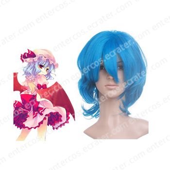 Deep Blue 40cm Touhou Project Remilia Scarlet Nylon Cosplay Wig