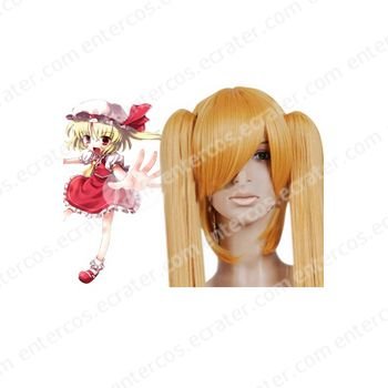 Vivid Golden 120cm Touhou Project-Flandre Scarlet Nylon Cosplay Wig