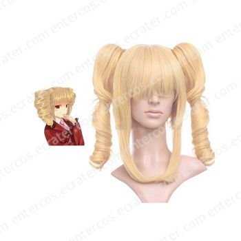Golden 40cm When They Cry 3—Umineko no Naku Koro ni—Beruzebubu Nylon Cosplay Wig