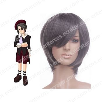 Gray 32cm When They Cry 3 Umineko no Naku Koro ni KANON Nylon Cosplay Wig