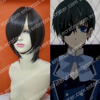 Cosplay wigs - Ciel Phantomhive black short wigs from kuroshitsuji