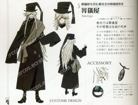 Cosplay wigs -Under Taker 100cm wigs from kuroshitsuji