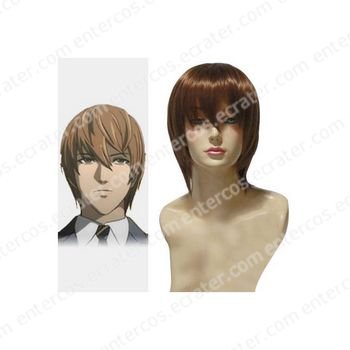 Death Note Light Yagami Kira Brown Cosplay Wig