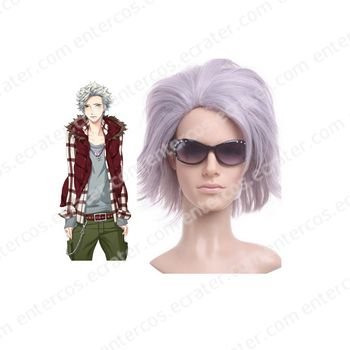 Light Purple Starry Sky Nanami Kanata 35cm Anime Nylon Cosplay Wig