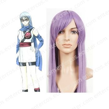 Purple 100cm Gintama Sarutobi Ayame Nylon Cosplay Wig