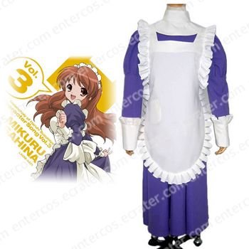 Haruhi Suzumiya Tsuruya Maid Dress Cosplay Costume any size