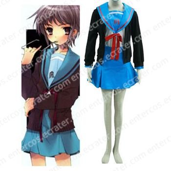 Haruhi Suzumiya Yuki Nagato Cosplay Costume any size