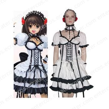 Melancholy of Haruhi Suzumiya Black And White Haruhi Suzumiya Lolita Cosplay Costume any size