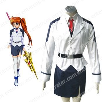 Mahou shoujo Magical Girl Lyrical Nanoha Takamachi Cosplay Costume any size