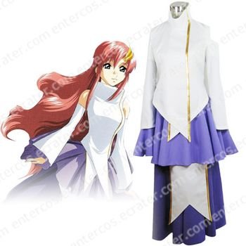 Gundam Seed Destiny Lacus Clyne Halloween Cosplay Costume any size