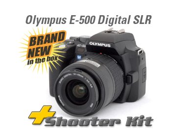 OLYMPUS EVOLT E-500 E500 8mp DIGITAL SLR + 3LENS +4 GIG