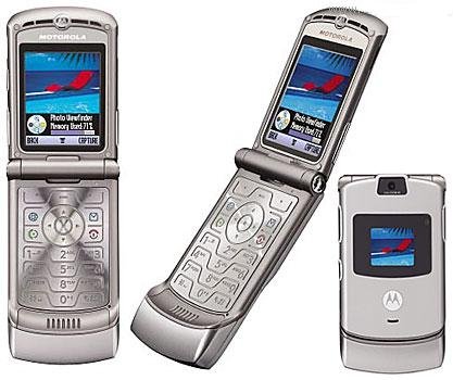 NEW MOTOROLA V3 SILVER RAZR PHONE GSM UNLOCKED IN BOX