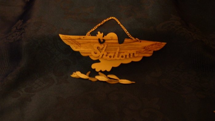Decorative Olive Wood Peace Dove from Israel