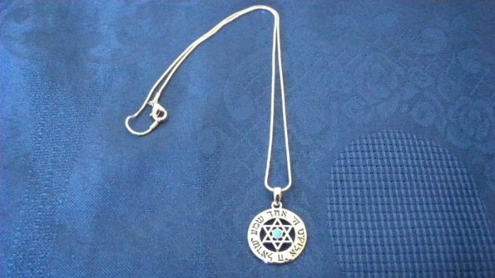 Necklace With Prayer - "Shma Israel"