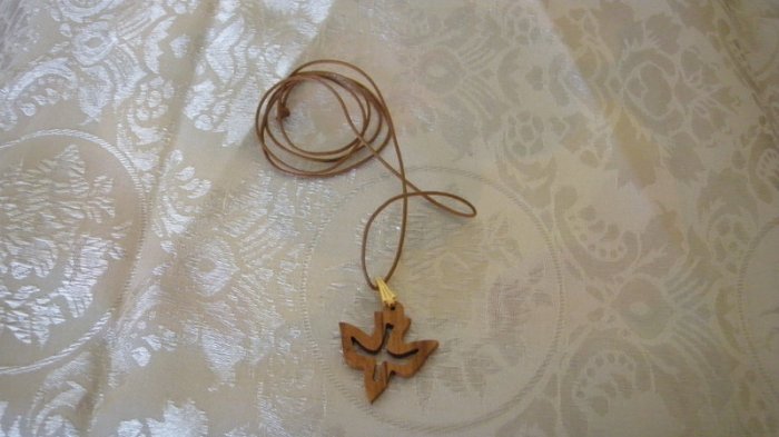 Olive Wood Dove Pendant