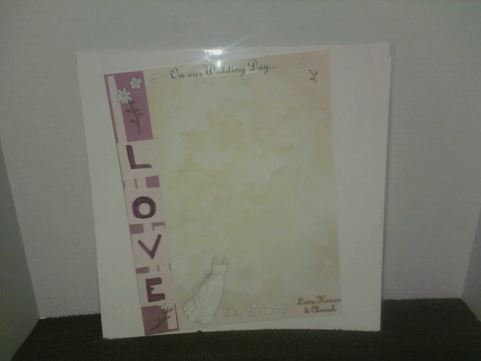 Wedding Dress Scrapbook Page